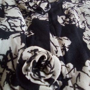 Black and white blouse